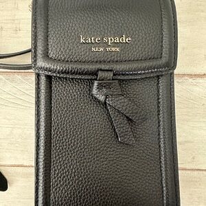 Kate Spade Black Leather Phone Crossbody